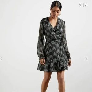 TED BAKER RUFFLE WRAP DRESS